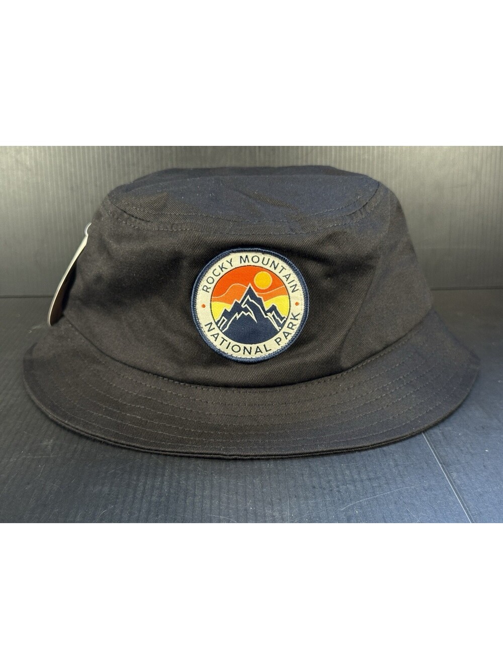 New W Tags Rocky Mountain National Park Black Bucket Hat